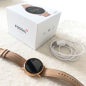 Fossil Smartwatch Wander Light Brown Leather